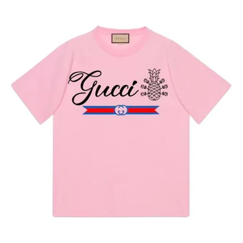 Gucci Pineapple Cotton T-Shirt 'Pink' 616036-XJD21-5904 sold by KicksCrew