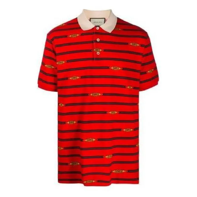 Gucci Horsebit Striped Polo Shirt 'Red' 615739-XJCGW-6159 sold by KicksCrew