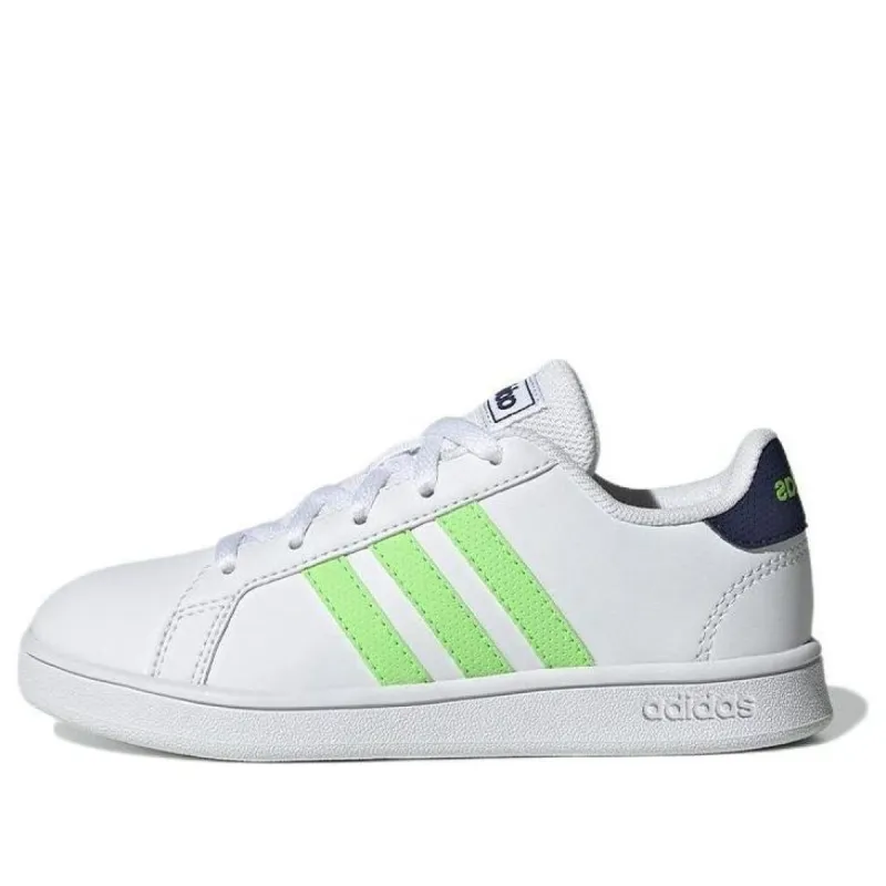 (GS) Adidas Grand Court Base Shoes 'Cloud White Solar Green' GX5743 sold by KicksCrew