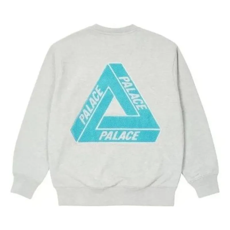 Palace S23 Fleece Tri-Ferg Crew Sweater 'Grey' PLC23030 sold by KicksCrew
