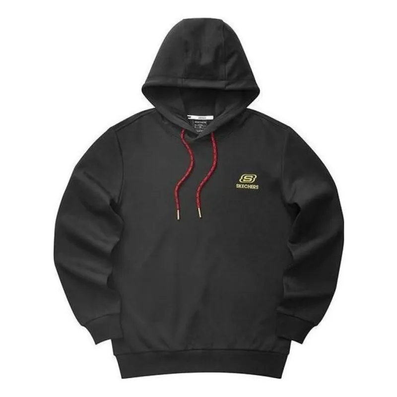 Skechers Lifestyle Series Logo Hoodies 'Black White' L122U101-0018 sold by KicksCrew