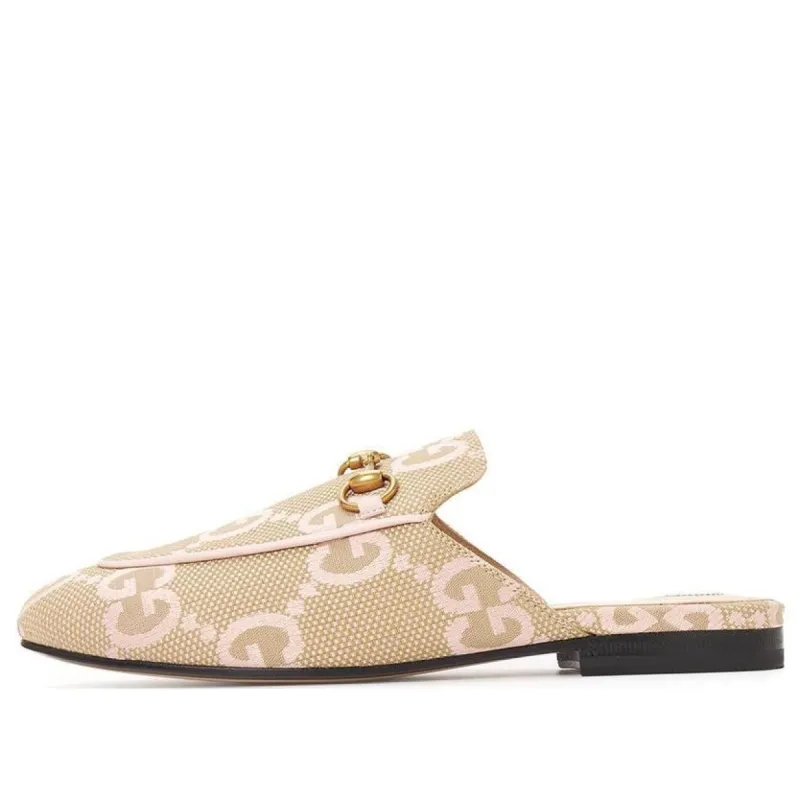 (WMNS) Gucci Jumbo GG Princetown Slipper 'Beige Light Pink' 475094-FABB1-8869 sold by KicksCrew