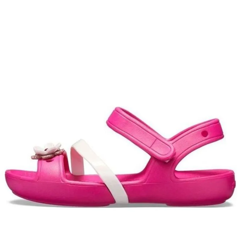 (GS) Crocs Lina Flower Charm Round Toe Sandals 'Pink' 205530-6X0 sold by KicksCrew