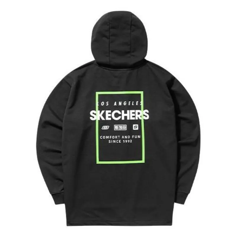 Skechers Graphic Hoodies 'Black White Green' L121U132-0018 sold by KicksCrew