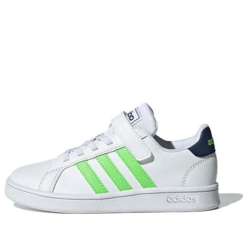 (PS) Adidas Grand Court Shoes 'Cloud White Solar Green' GX5746 sold by KicksCrew