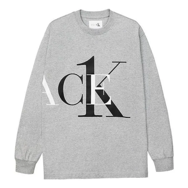Palace X Calvin Klein Long Sleeve Logo T-Shirt 'Grey' P22CKLS004 sold by KicksCrew