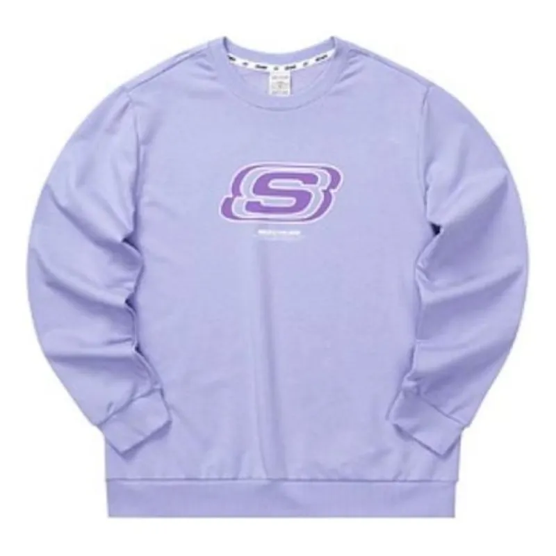 Skechers Casual Series Letter Round Neck Sweatshirt Unisex 'Purple' L322U083-01DU sold by KicksCrew