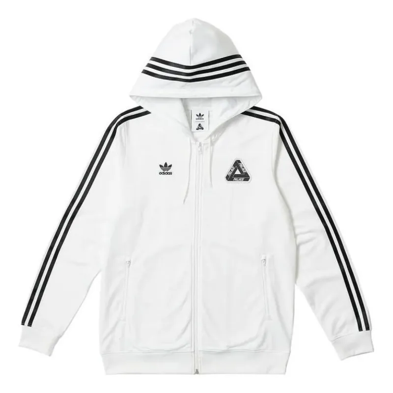 Palace X Adidas originals Hooded Firebird Track Top 'White' IJ9804 sold by KicksCrew