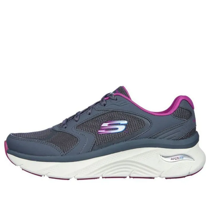 (WMNS) Skechers Arch Fit DLux 'Charcoal Purple' 149686-CCPR sold by KicksCrew