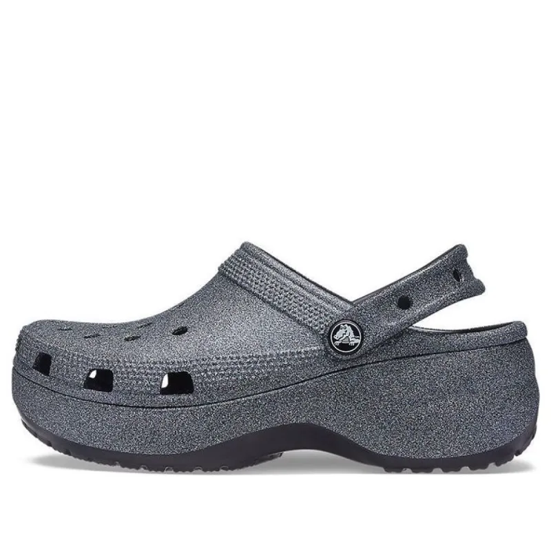 (WMNS) Crocs Classic Platform Glitter II Clog 'Black' 207770-001 sold by KicksCrew