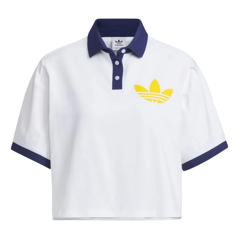 (WMNS) adidas originals Varct Polo Shirt 'White Navy' IU4768 sold by KicksCrew