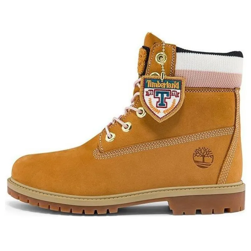 (WMNS) Timberland 6 Inch Heritage Premium Waterproof Boots 'Wheat Nubuck and Stripes' A2R3GW sold by KicksCrew