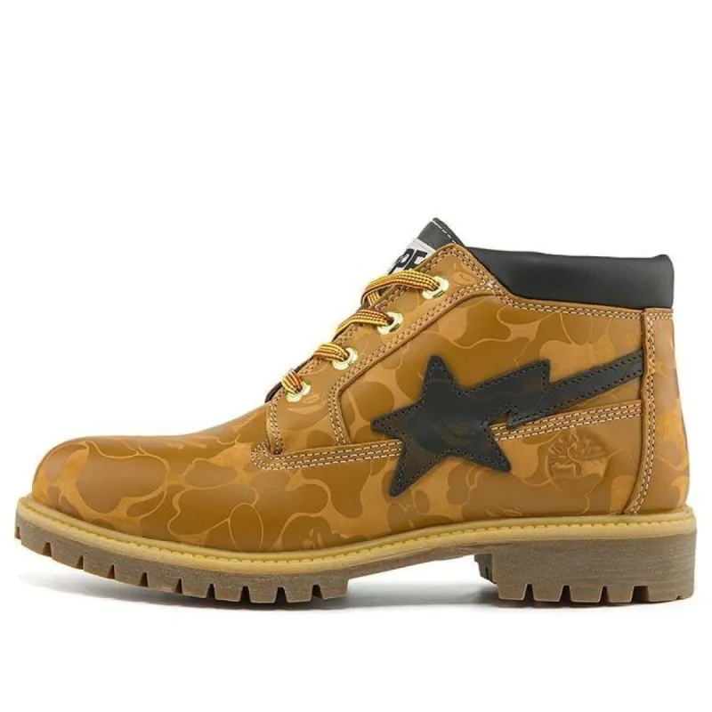 Timberland x BAPE Nelson Premium Waterproof Chukka Boots 'Wheat and Chocolate' A2QBXW sold by KicksCrew