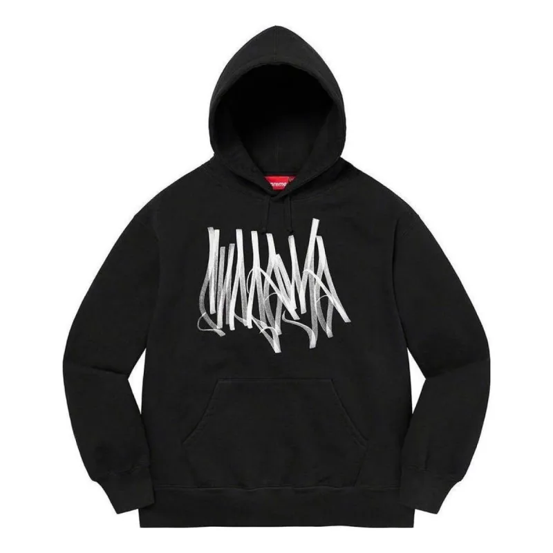 Supreme Tag Hooded Sweatshirt 'Black White' SUP-FW22-748 sold by KicksCrew