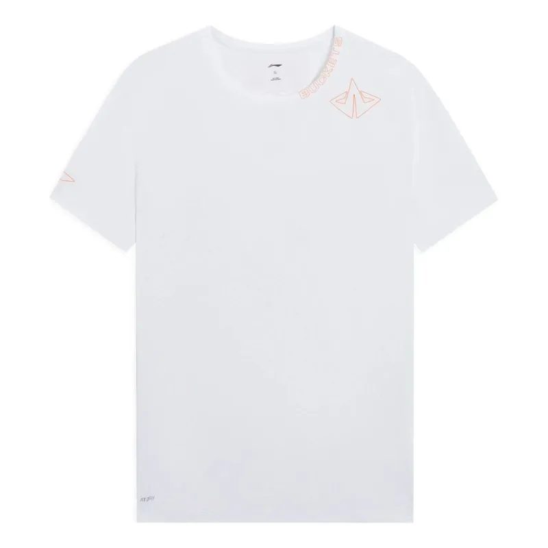 Li-Ning Hoops Buckets Graphic T-shirt 'White' ATSS587-2 sold by KicksCrew