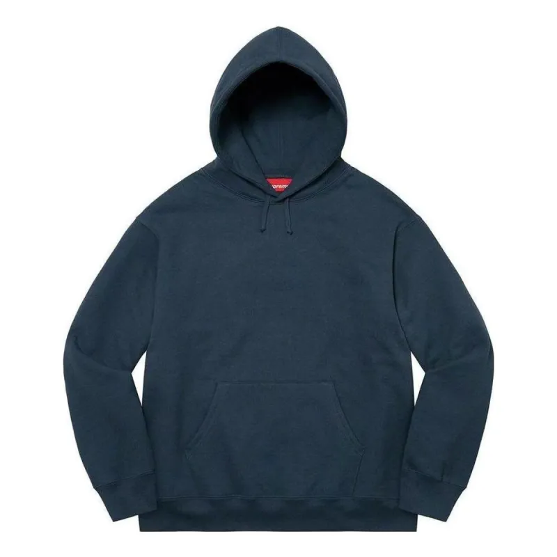 Supreme Satin Appliqué Hooded Sweatshirt 'Navy White' SUP-FW22-438 sold by KicksCrew