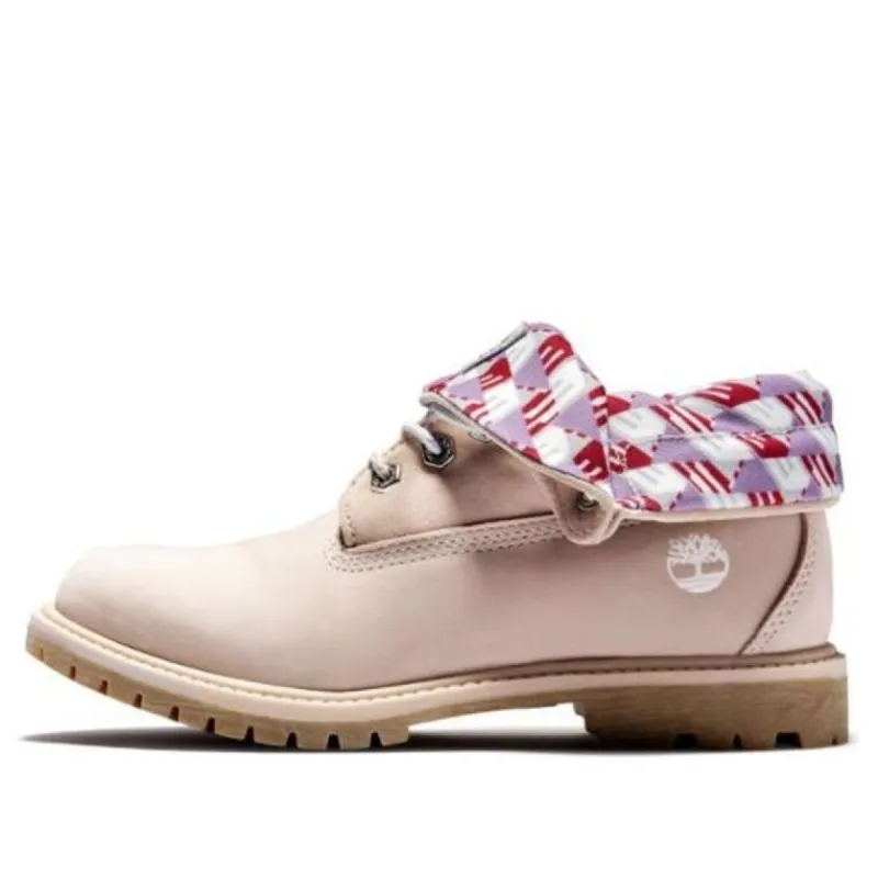 (WMNS) Timberland Roll Top Boots Basic 'Pale Pink with Plaid Print' A2MDW662 sold by KicksCrew