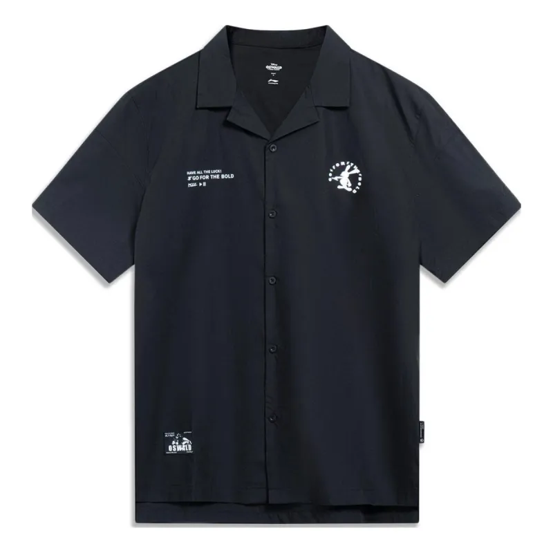 Li-Ning x Disney Oswald Graphic Shirt 'Black' ASHT207-1 sold by KicksCrew