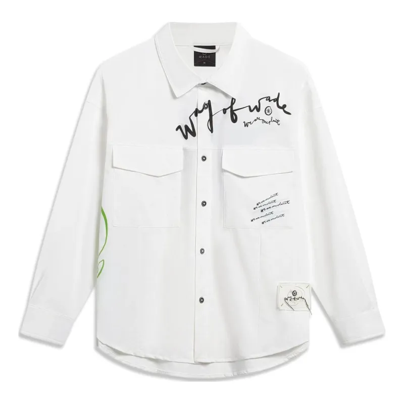Li-Ning x Salventius Way Of Wade Graphic Long Sleeve Shirt 'White' ASHT209-2 sold by KicksCrew