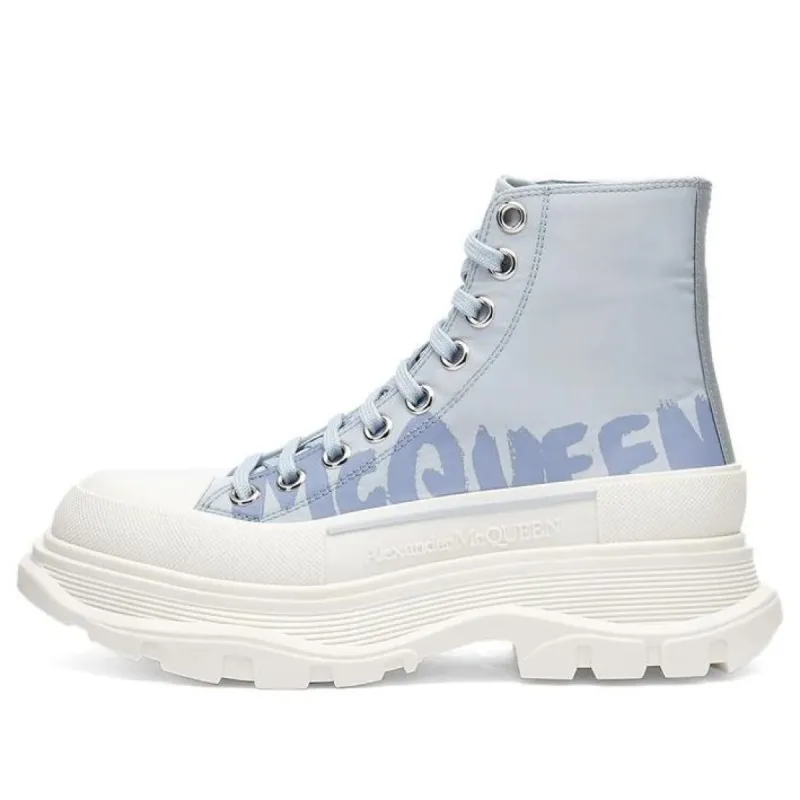 (WMNS) Alexander McQueen Tread Slick Boots 'Sky Blue White' 708752W4RQ24632 sold by KicksCrew