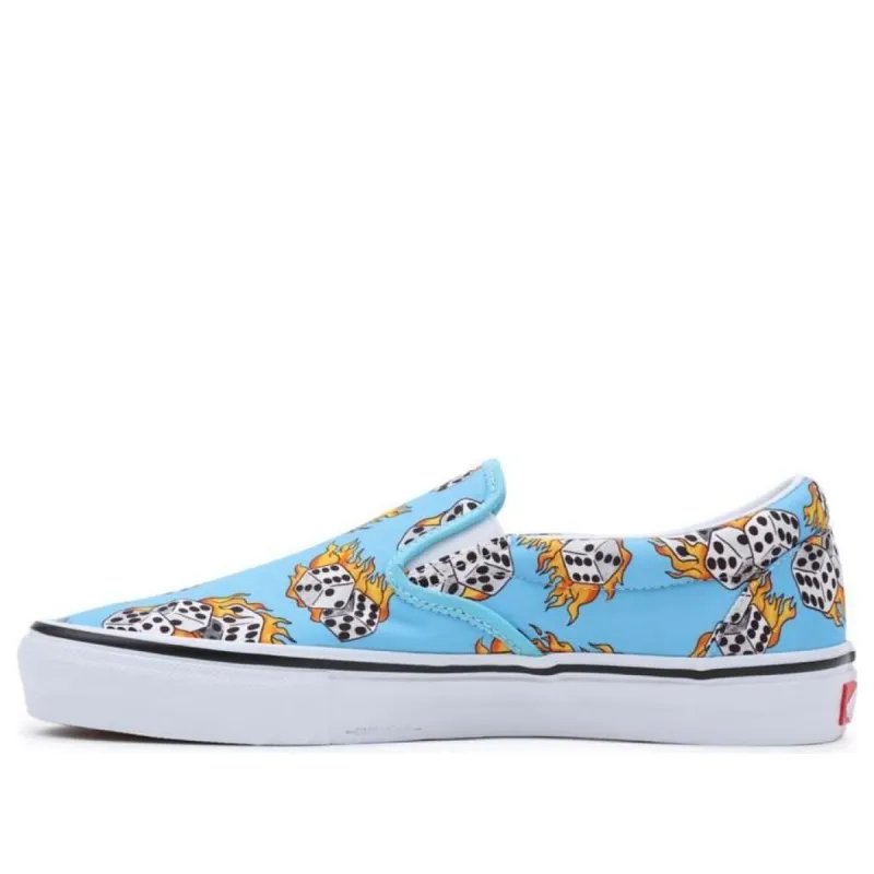 Vans Skate Slip-On 'Blue Flame Dice' VN0A5FCABM6 sold by KicksCrew
