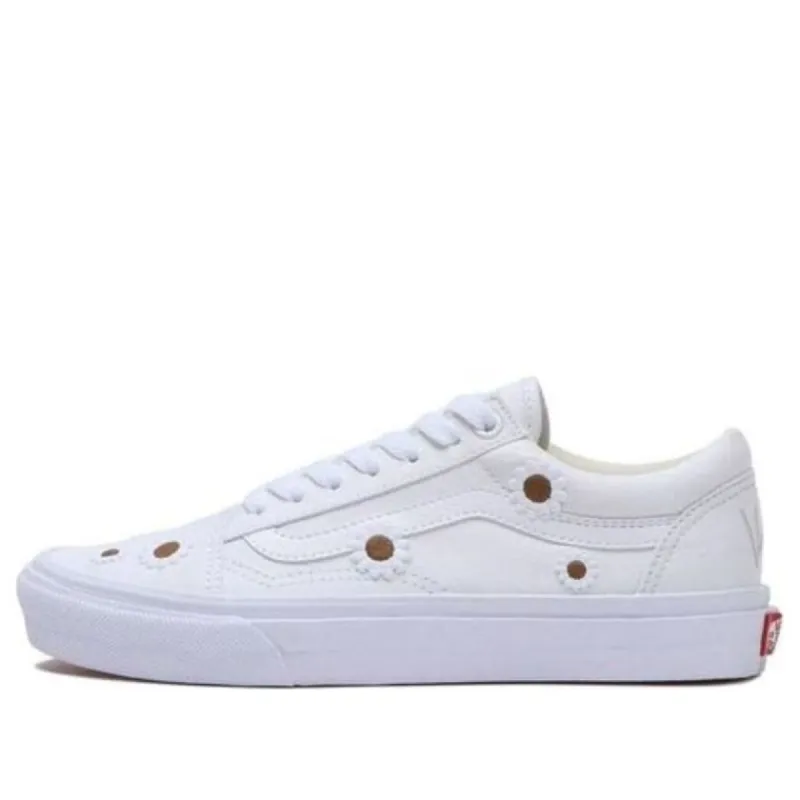 (WMNS) Vans V36CF EMB.F OLD SKOOL 'White Flower' 634461-0001 sold by KicksCrew