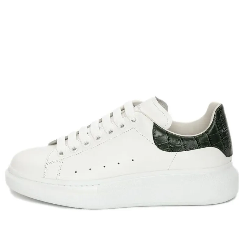 Alexander McQueen Oversized Sneaker 'White Forest Green Crocodile' 625162WIAFX9448 sold by KicksCrew