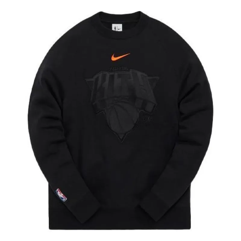 KITH x Nike New York Knicks Fleece Crewneck 'Black' CZ5611-010 sold by KicksCrew