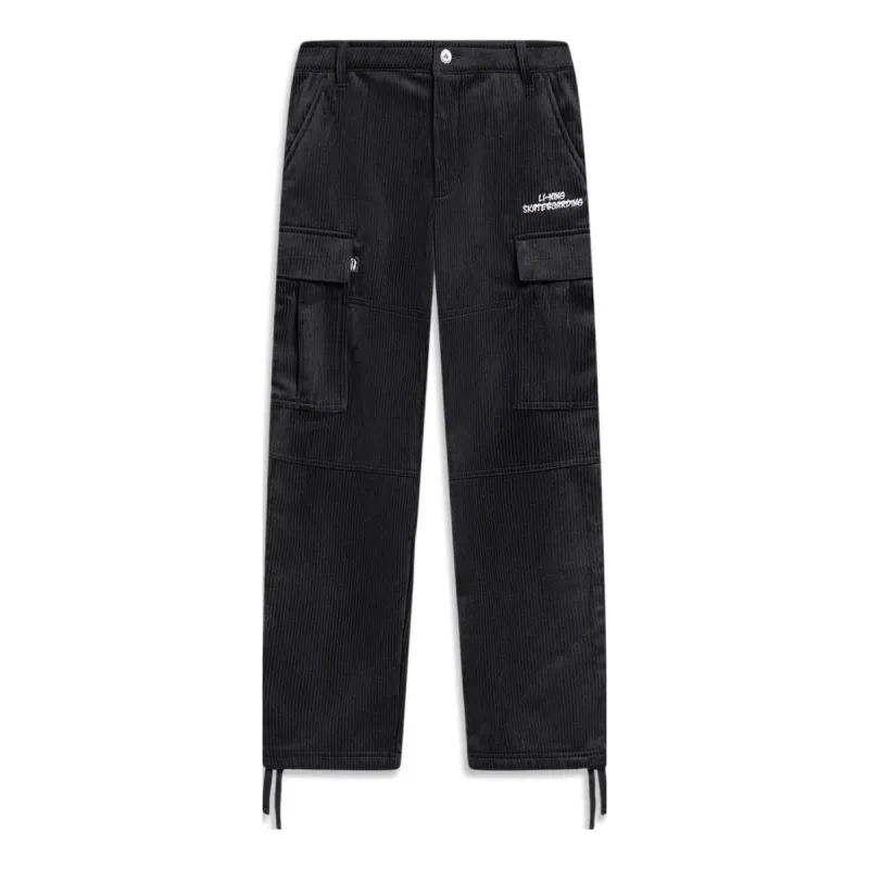 Li-Ning Skateborading Graphic Crago Pants 'Black' AKXT697-2 sold by KicksCrew