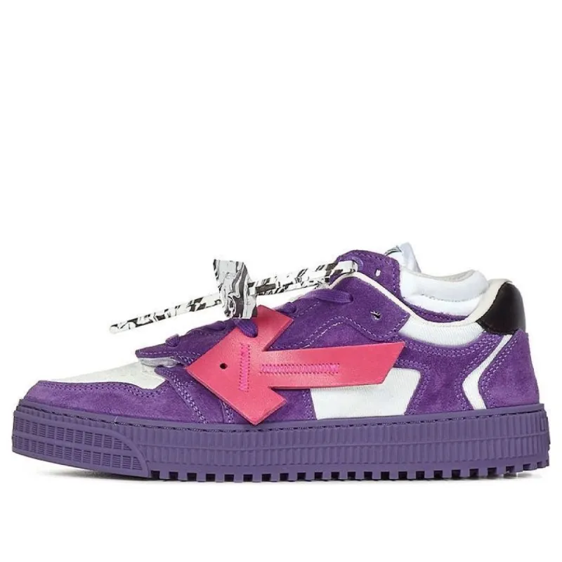 Off-White Floating Arrow Low-Top Sneakers 'Purple Pink White' OMIA151F21LEA0013532 sold by KicksCrew