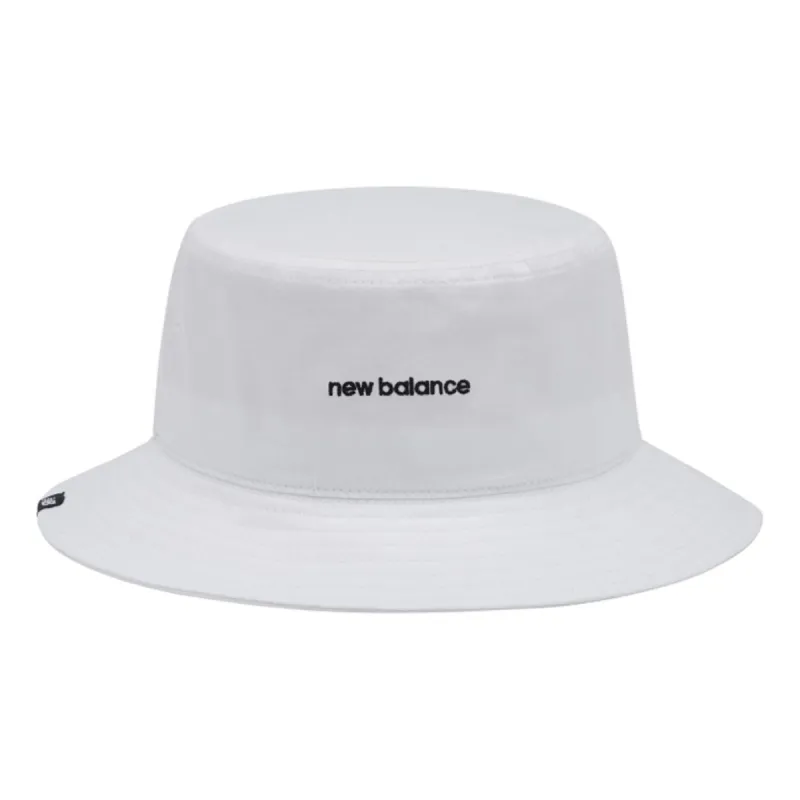 New Balance Wordmark Logo Bucket Hat 'White' LAH13003 sold by KicksCrew