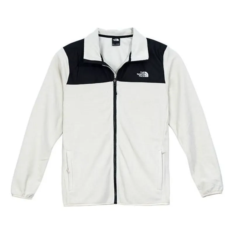 THE NORTH FACE Logo Fleece Jacket 'White' NF0A49AE-738 sold by KicksCrew