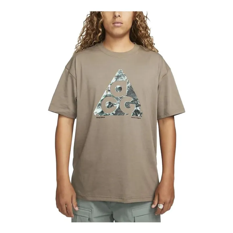 Nike ACG Logo T-shirt 'Olive Grey' DV9636-040 sold by KicksCrew