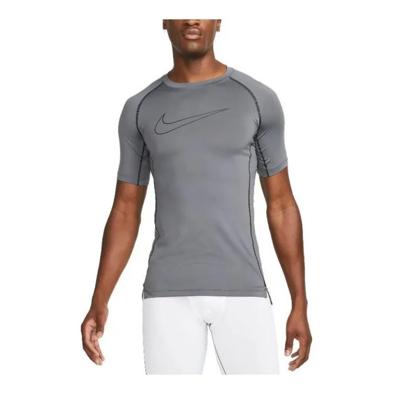 Nike Pro Dri-FIT Tight Short Sleeve Tops 'Grey' DD1993-068 sold by KicksCrew