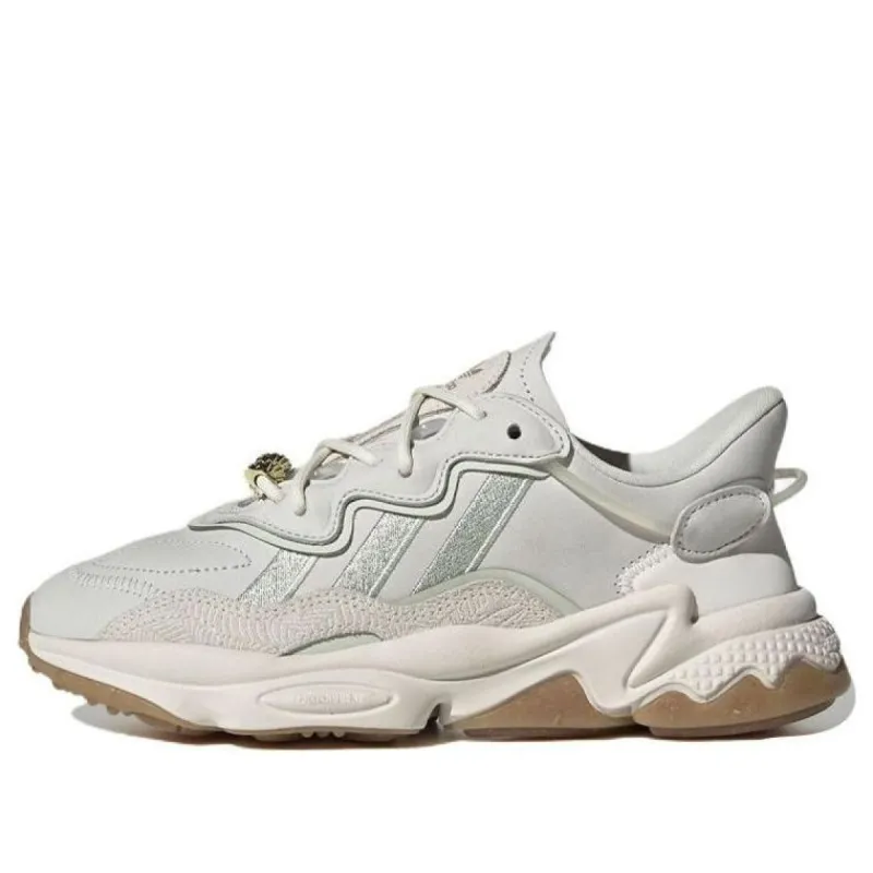 (WMNS) adidas originals Ozweego 'White Linen Green Gum' HQ6958 sold by KicksCrew