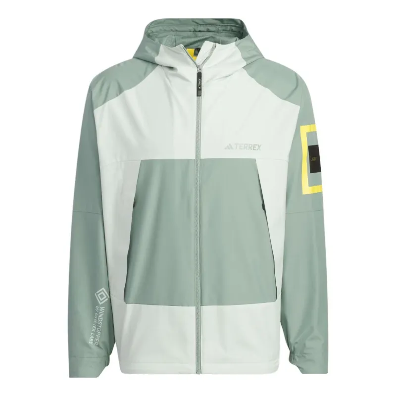 adidas x National Geographic Windstopper Gore-Tex Jacket 'Silver Green' IS9507 sold by KicksCrew