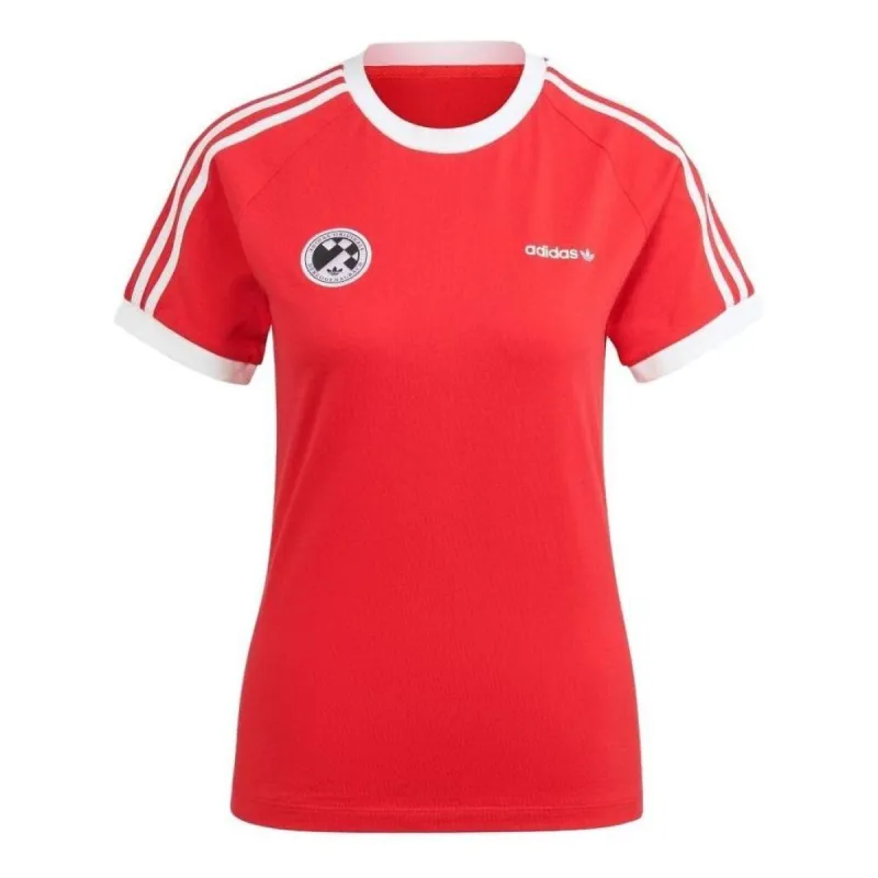 (WMNS) adidas Football Short Sleeve Tee 'Red' IR9786 sold by KicksCrew