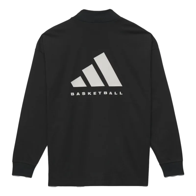 adidas Basketball Long Sleeve Tee 'Black' IR8489 sold by KicksCrew