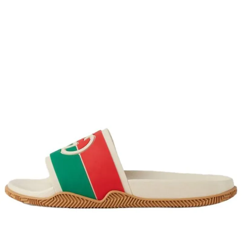 (WMNS) Gucci Slide 'Interlocking G - White Red Green' 655461-JFA00-9136 sold by KicksCrew