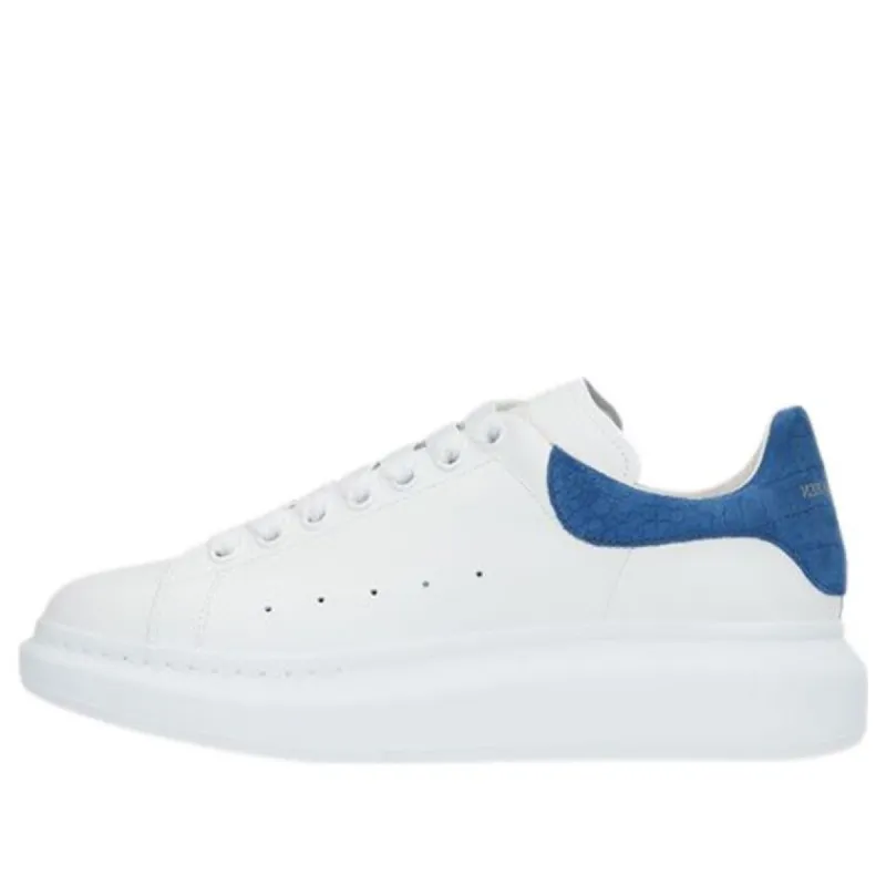 Alexander McQueen Oversized Sneaker 'White Blue Crocodile' 625162WHZ4K9255 sold by KicksCrew