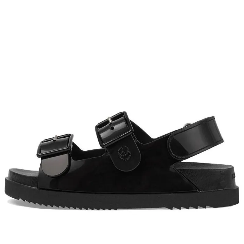 (WMNS) Gucci Mini Double G Sandal 'Black Rubber' 660243-J8700-1000 sold by KicksCrew