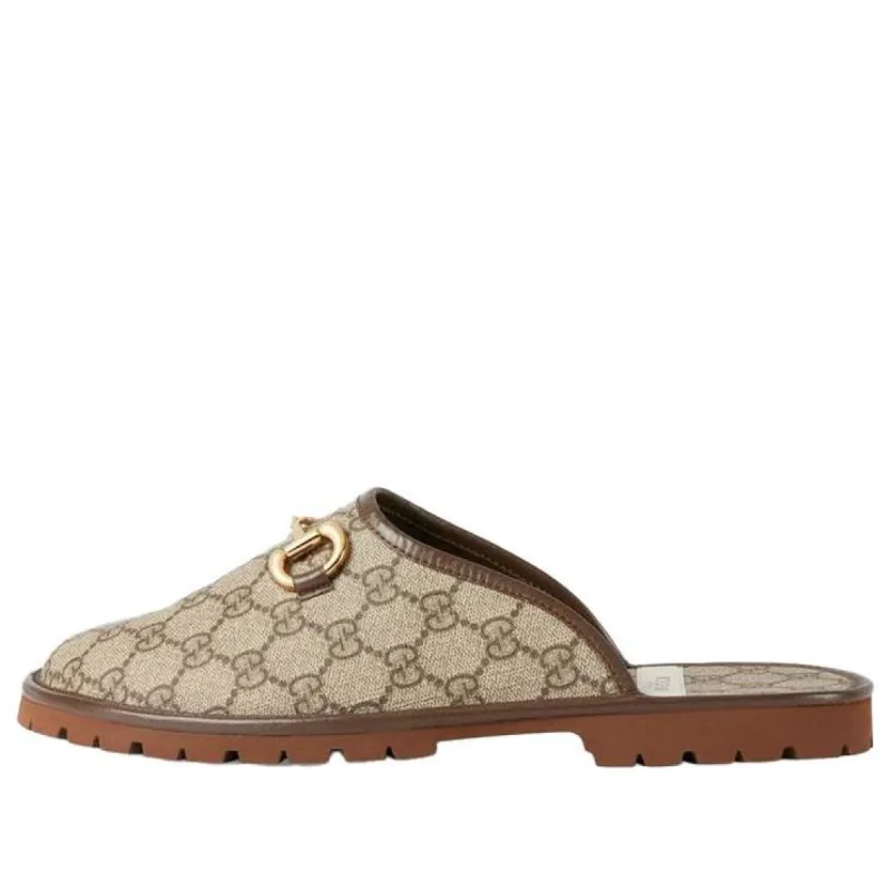 Gucci GG Slipper Beige Canvas 'Brown Beige' 655571-96G60-9762 sold by KicksCrew
