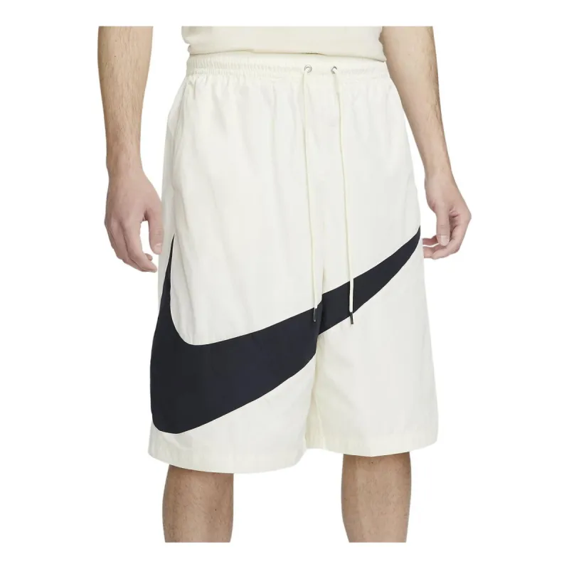 Nike Swoosh Woven Shorts 'Coconut Milk Black' FB7870-113 sold by KicksCrew