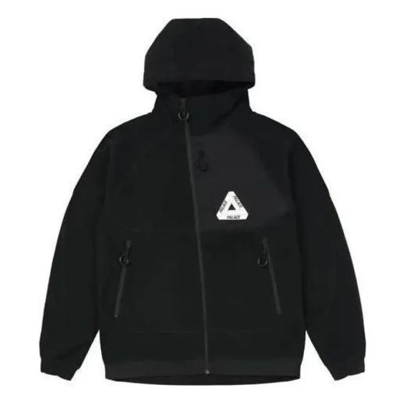 Palace FW21 Polar Fleece Asymmetric Jacket 'Black' P21JK061 sold by KicksCrew