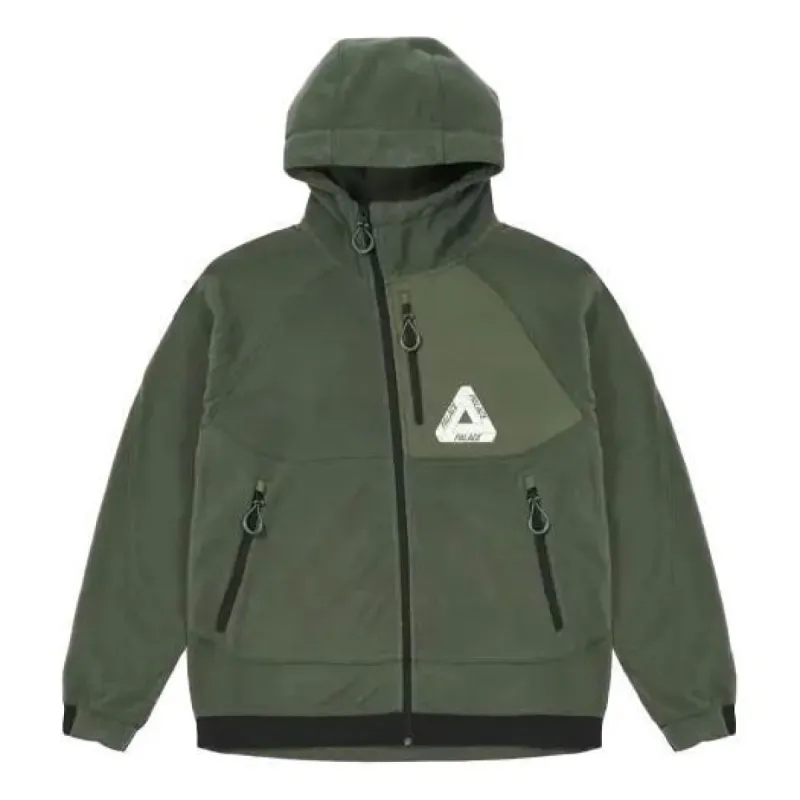 Palace FW21 Polar Fleece Asymmetric Jacket 'Green' P21JK060 sold by KicksCrew