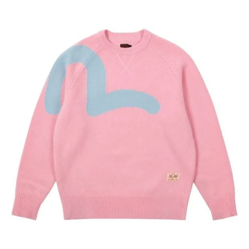 Palace X Evisu Seagull Knit Pink Nectar Logo Sweater 'Pink' P21EVKW002 sold by KicksCrew