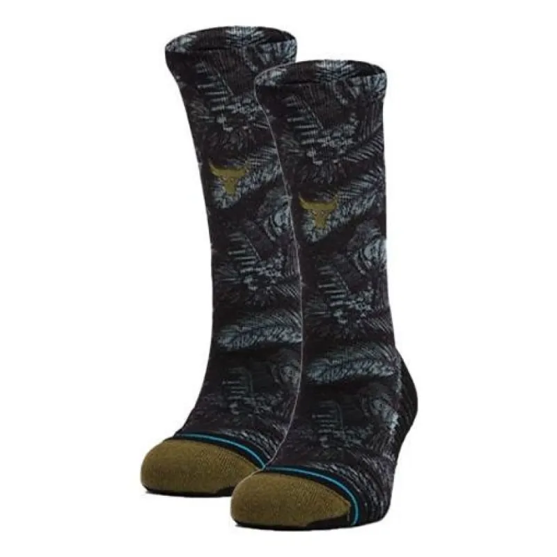 Under Armour Stance Rock Crew Socks 'Black Grey' 1333588-008 sold by KicksCrew
