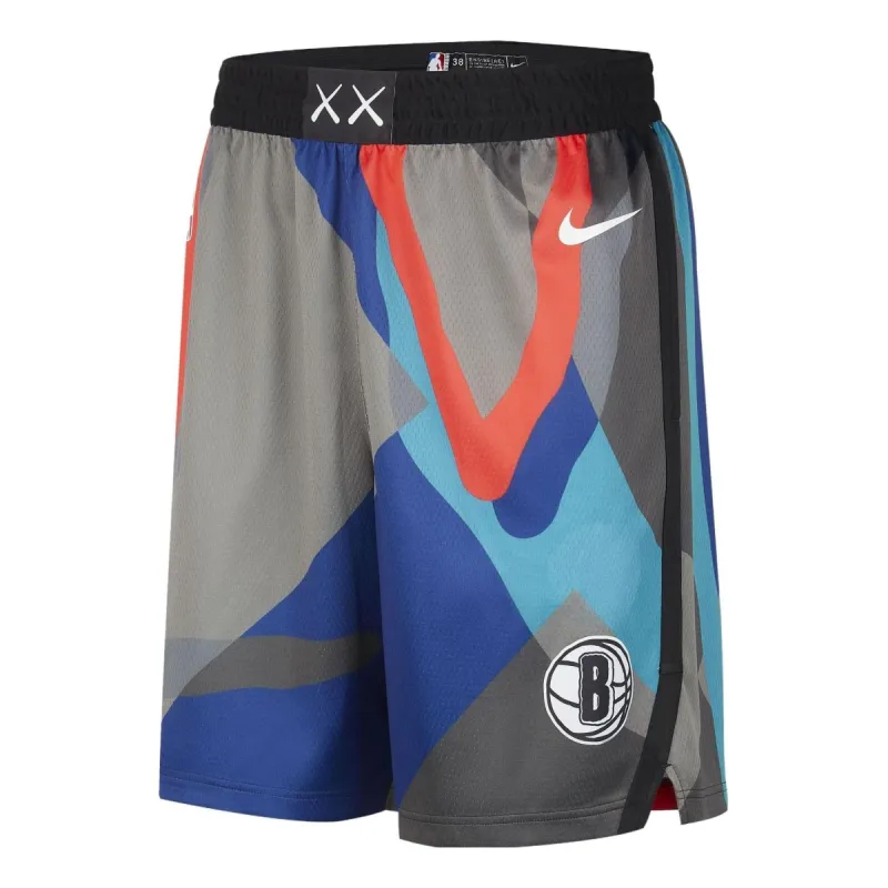 Nike Dri-FIT x Kaws Brooklyn Nets 2023/24 City Edition NBA Swingman Shorts 'Multi-Color' DX8694-010 sold by KicksCrew