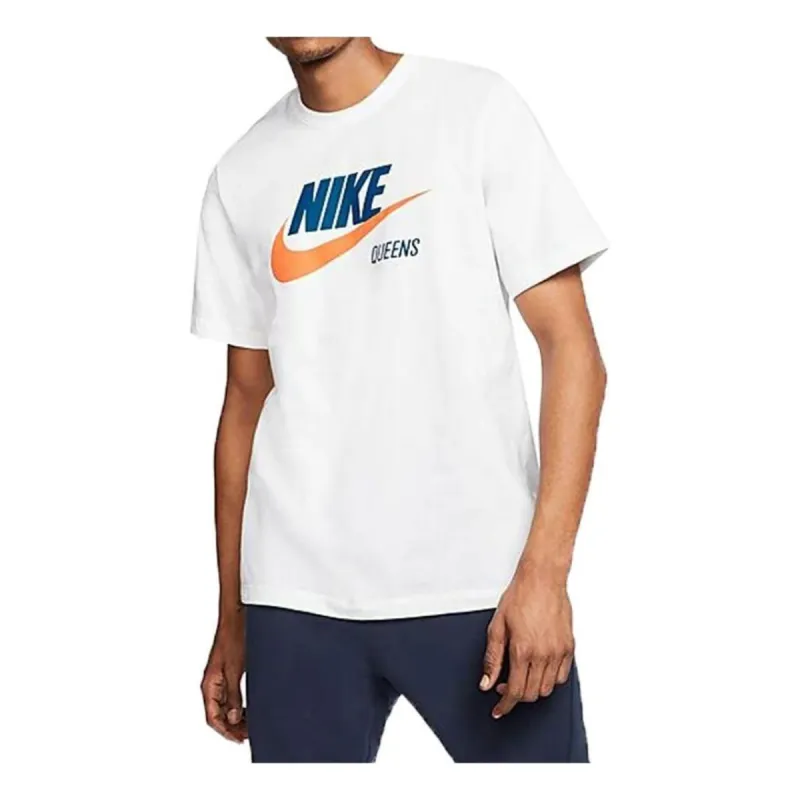 Nike Queens Swoosh Logo T-shirt 'White' CW4696-100 sold by KicksCrew