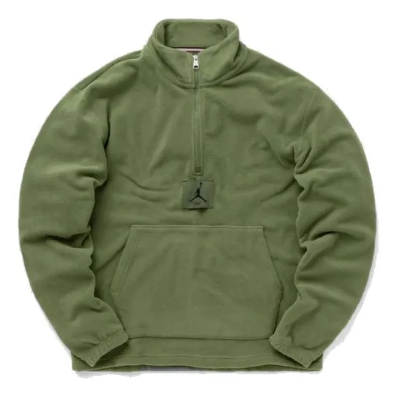 Air Jordan Essentials Winterized Fleece Half-Zip 'Sky J LT Olive' FD7864-340 sold by KicksCrew